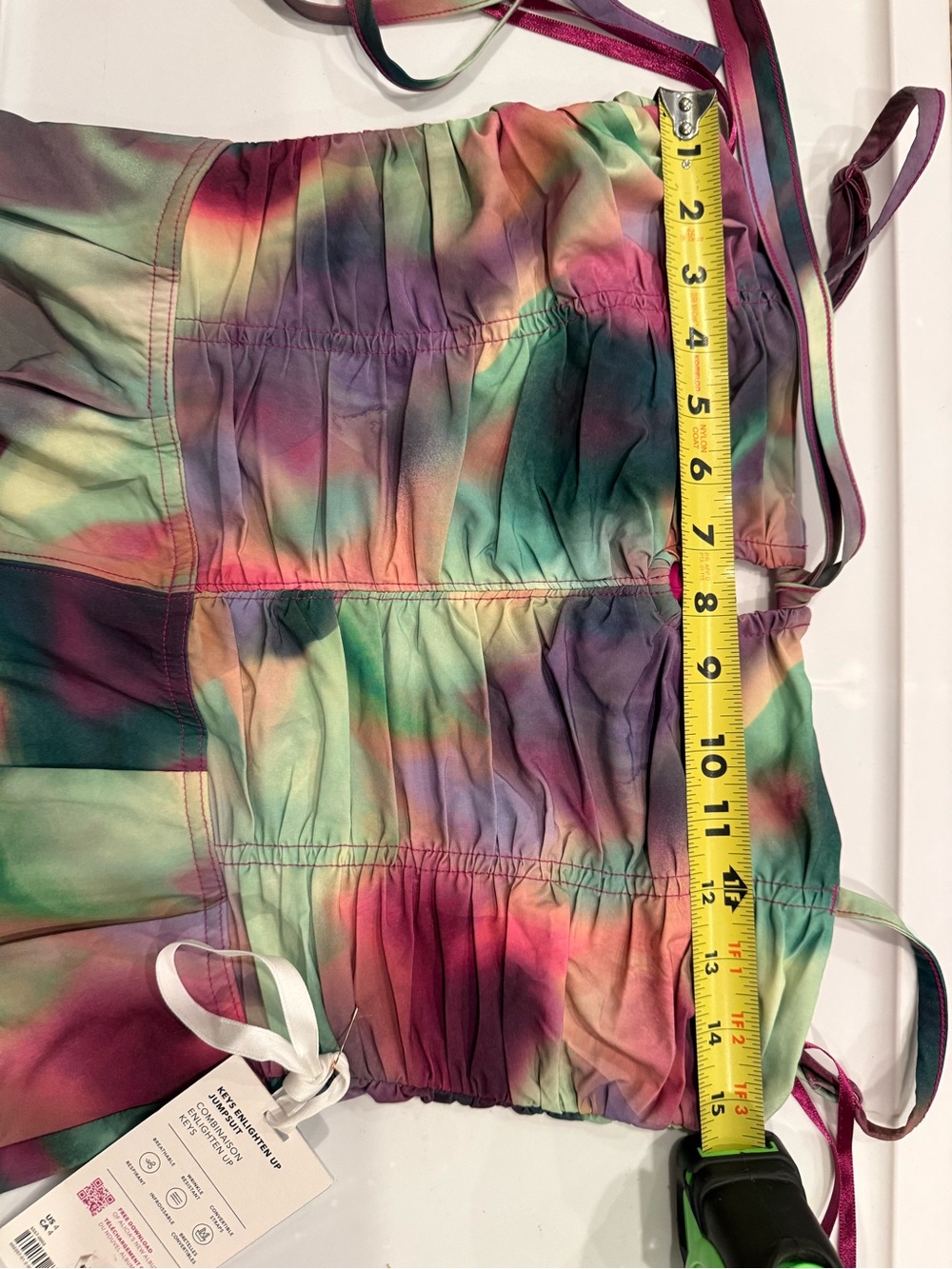 Athleta x ALICIA KEYS Enlighten Up Jumpsuit Size 4 | Abstract Multi - Picture 6 of 6